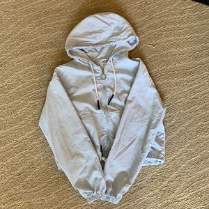 baby blue cropped jacket